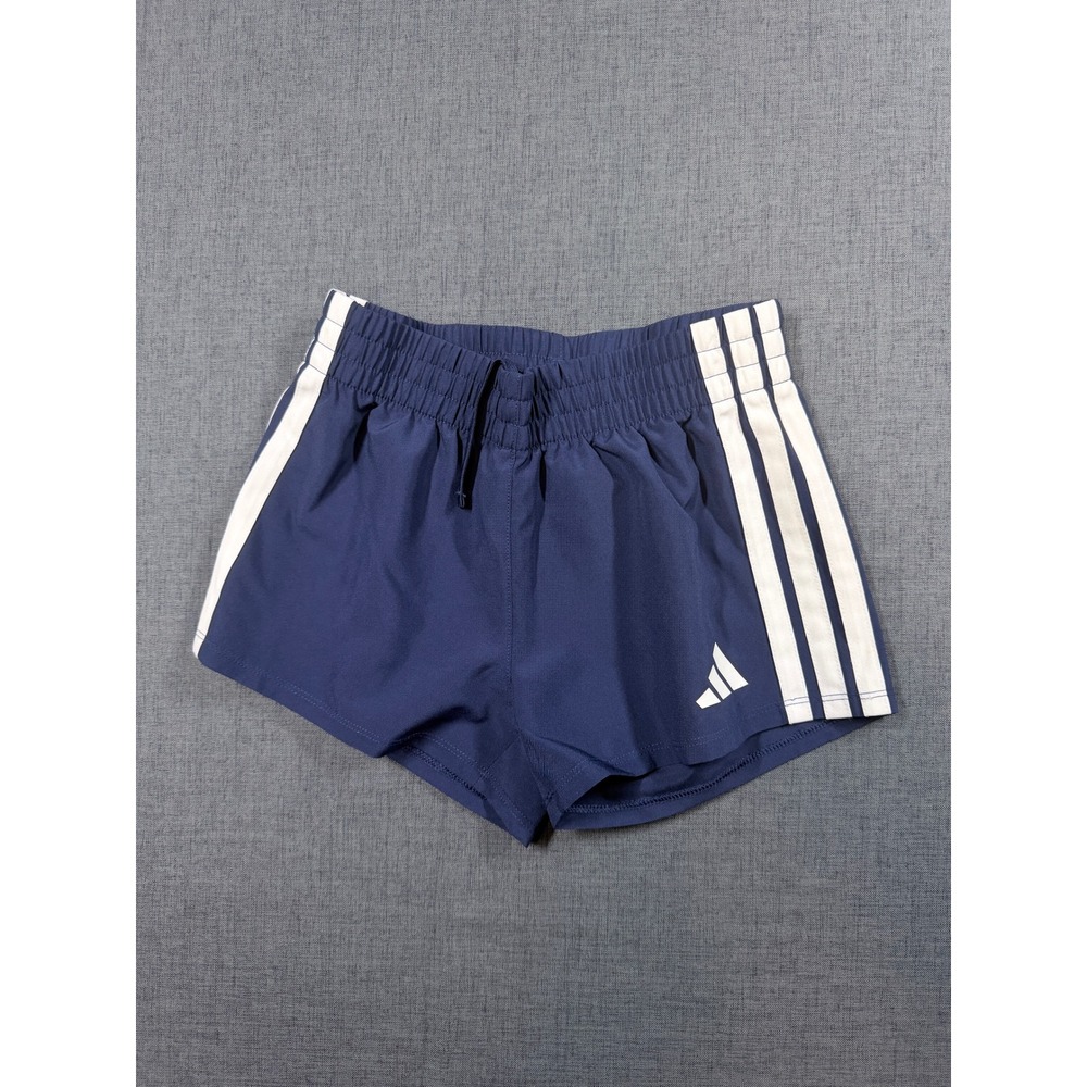 Adidas Navy Blue 3-Stripe Athletic Running Shorts Mens Small 3-Bar Logo